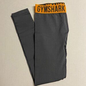 Gymshark Fit Leggings, Women's Medium, Charcoal/Citrus Yellow